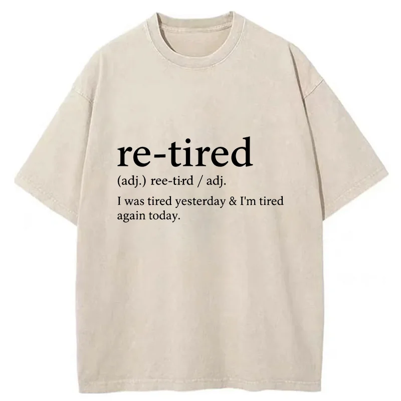 Tokyo-Tiger Re-Tired Funny Washed T-Shirt