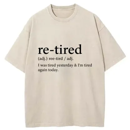 Tokyo-Tiger Re-Tired Funny Washed T-Shirt
