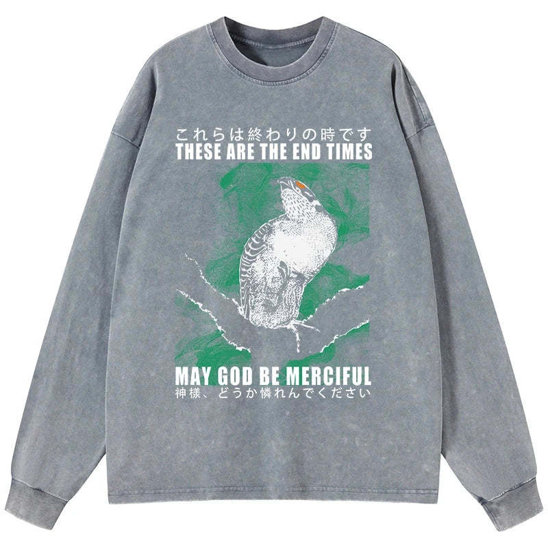 Tokyo-Tiger These Are The End Bird Washed Long Sleeve T-Shirt
