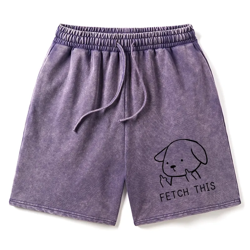 Tokyo-Tiger Fetch This Dog Washed Shorts