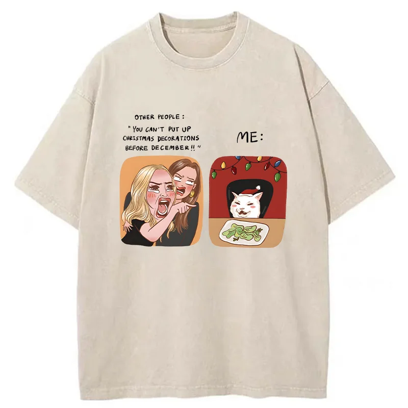 Tokyo-Tiger Christmas Meme Washed T-Shirt