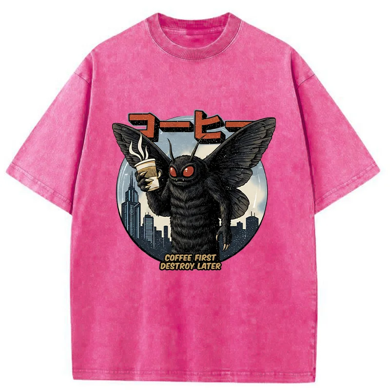 Tokyo-Tiger Mothman Coffee Washed T-Shirt