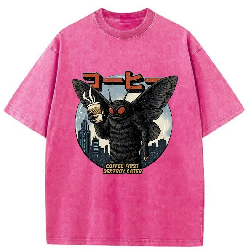 Tokyo-Tiger Mothman Coffee Washed T-Shirt