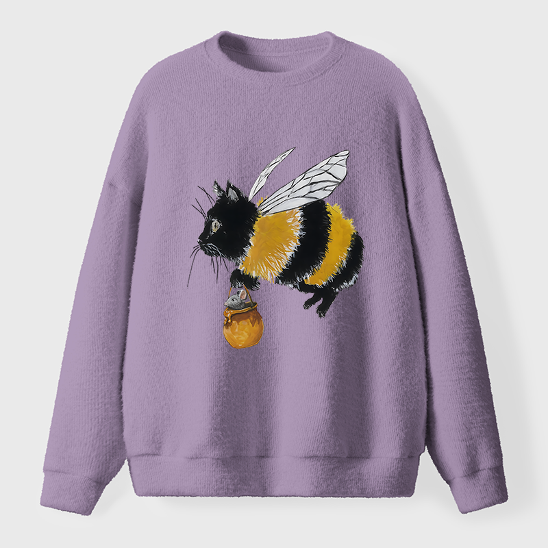 Tokyo-Tiger Catbee Funny Fuzzy Sweatshirt