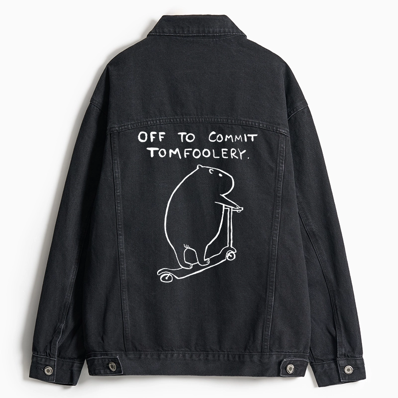 Tokyo-Tiger Capybara Is Ready To Do Something Bad Jean Jacket