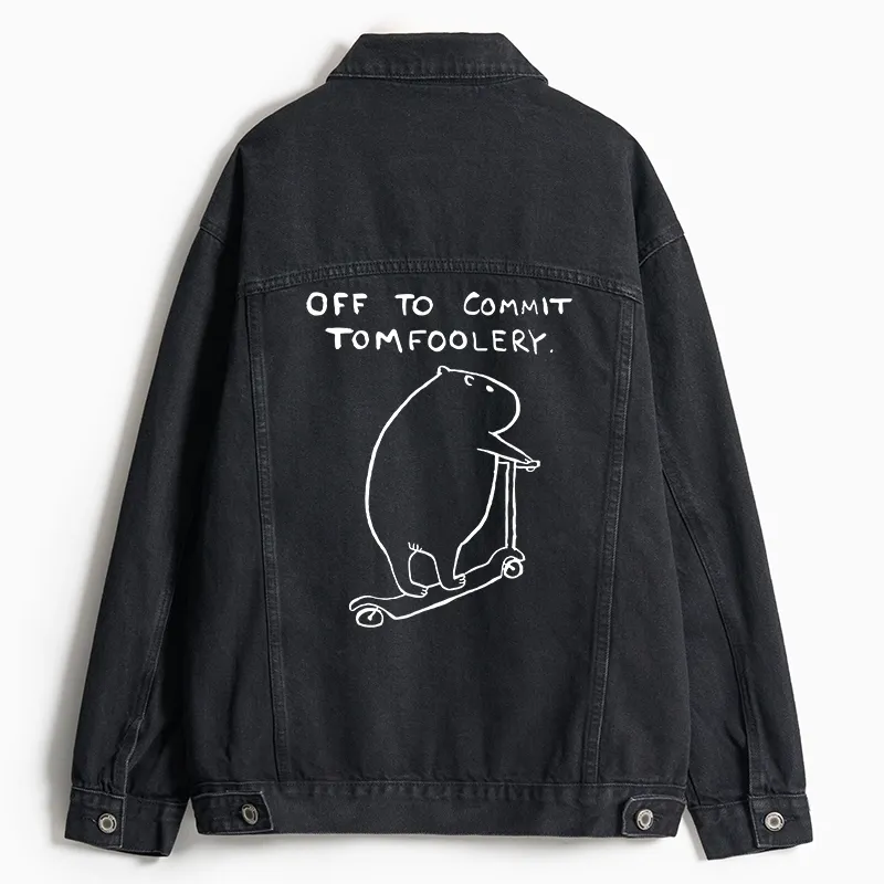 Tokyo-Tiger Capybara Is Ready To Do Something Bad Jean Jacket