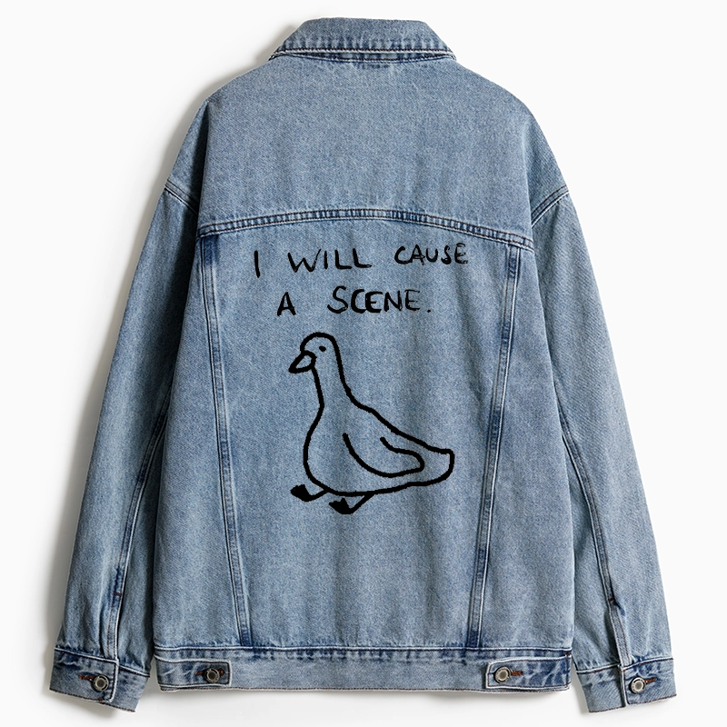 Tokyo-Tiger Stupid Goose Funny Japan Retro Jean Jacket