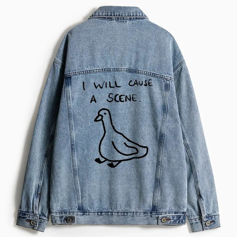 Tokyo-Tiger Stupid Goose Funny Japan Retro Jean Jacket