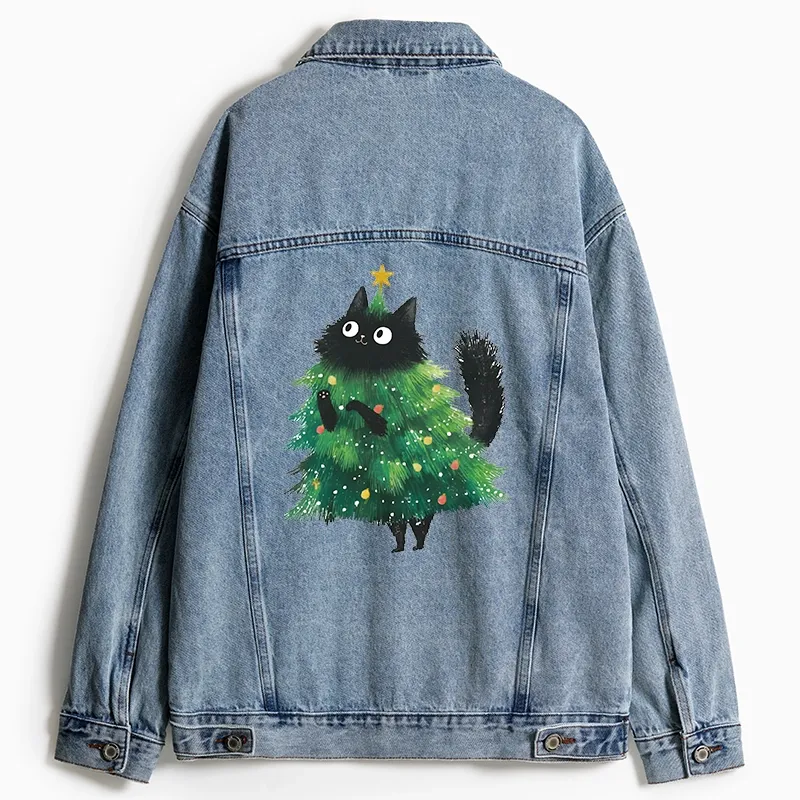 Tokyo-Tiger Christmas Tree Cat Japan Jean Jacket