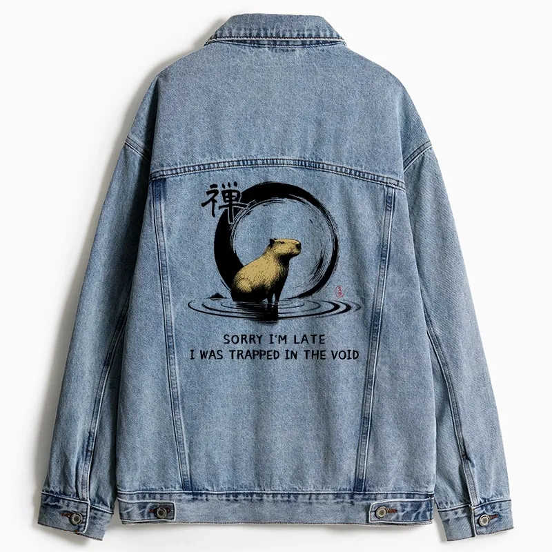 Tokyo-Tiger Zen Capybara Was Trapped In The Void Jean Jacket Sale