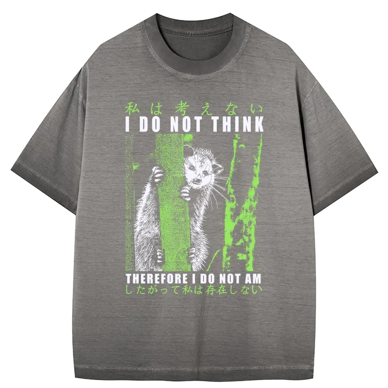 Tokyo-Tiger Stupid Possum Japan Gradient Washed T-Shirt