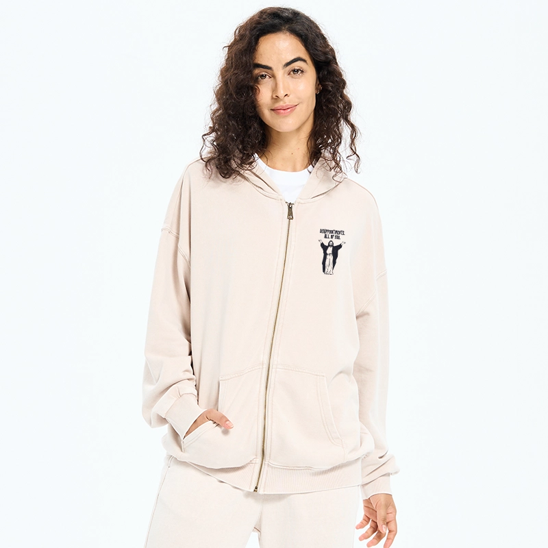 Tokyo-Tiger God Gives Disappointment Washed Zip Hoodie