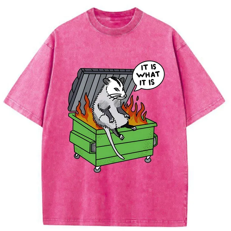 Tokyo-Tiger Possum Thinking On The Edge Of Danger Washed T-Shirt