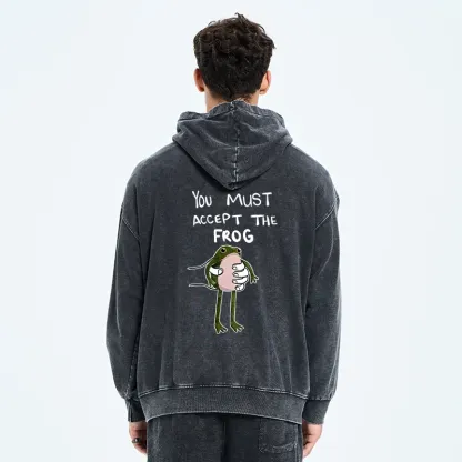 Tokyo-Tiger Accept This Frog Washed Zip Hoodie