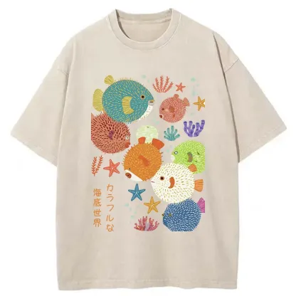 Tokyo-Tiger Japanese Fish Washed T-Shirt