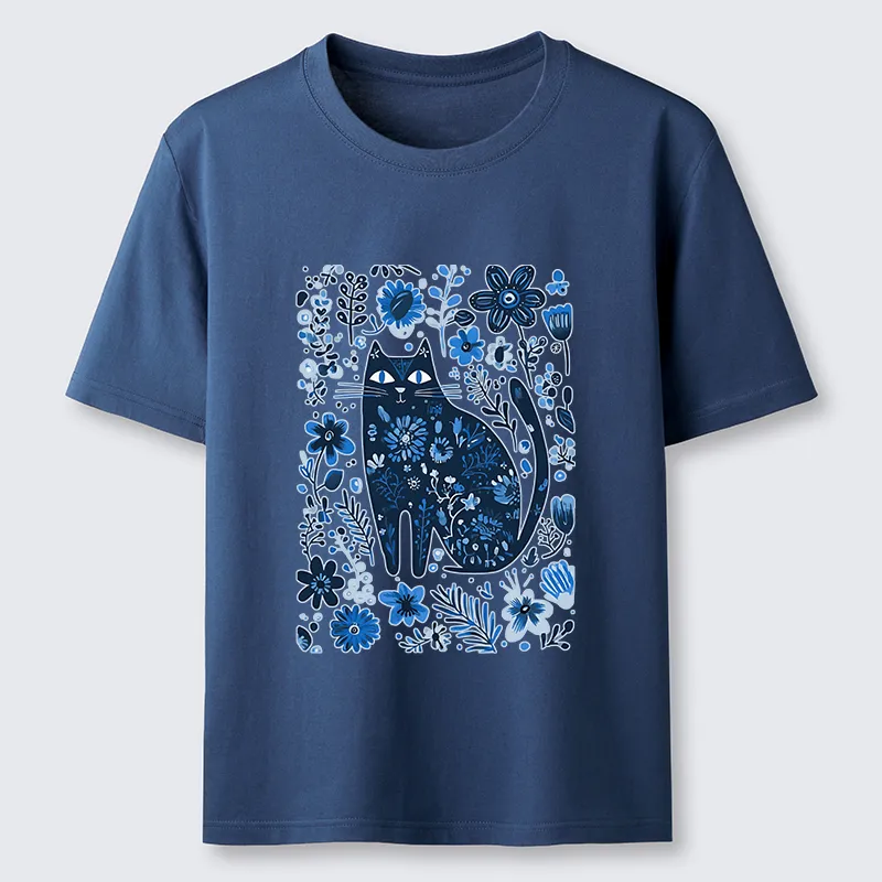 Tokyo-Tiger A Cat Among Flowers Classic T-Shirt