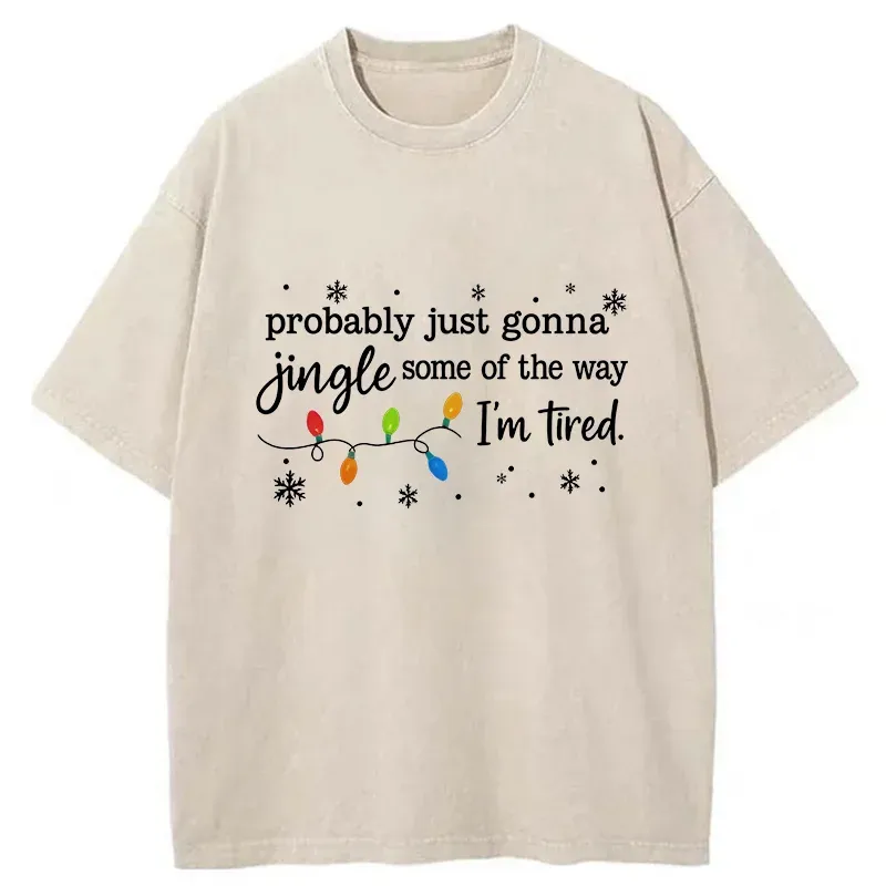 Tokyo-Tiger Christmas Jingle Song Funny Washed T-Shirt