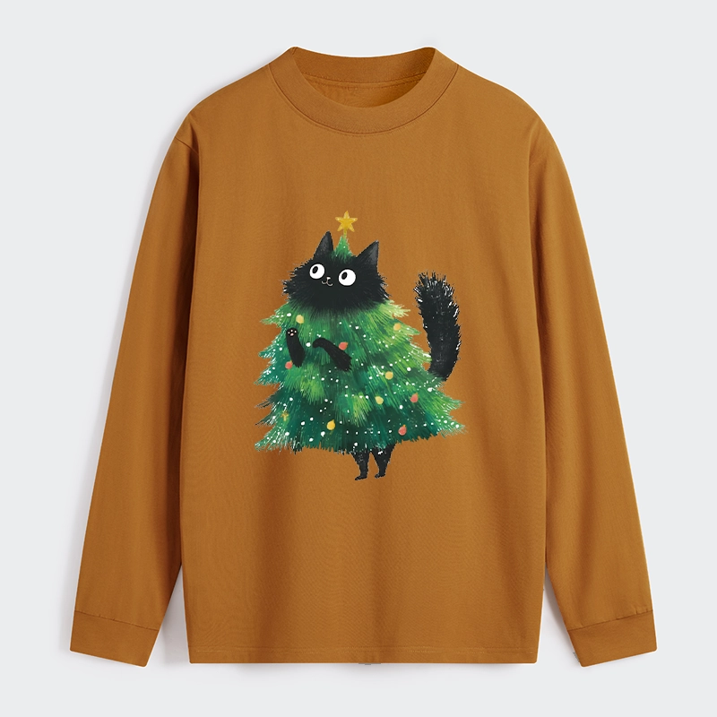 Tokyo-Tiger Christmas Tree Cat Japan Classic Long Sleeve T-Shirt