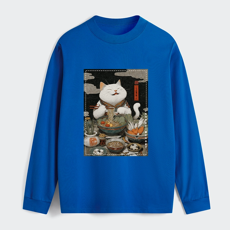 Tokyo-Tiger The Ramen-Loving Cat Classic Long Sleeve T-Shirt