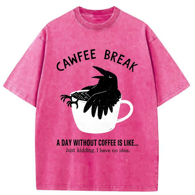 Tokyo-Tiger Crows Need Coffee Washed T-Shirt