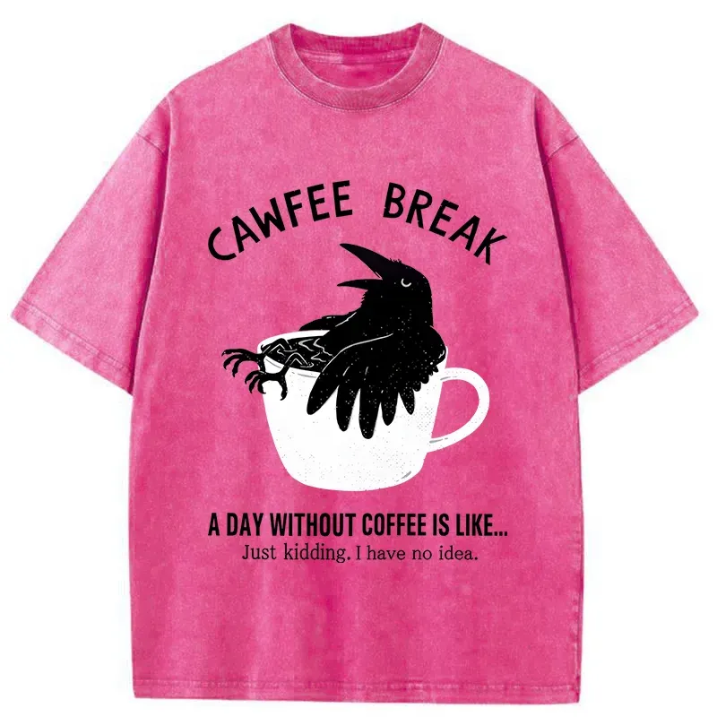 Tokyo-Tiger Crows Need Coffee Washed T-Shirt