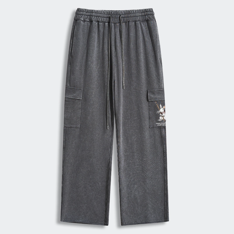 Tokyo-Tiger Rabbit Gotta Say Weird Stuff Or Die Washed Utility Sweatpants