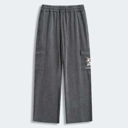 Tokyo-Tiger Rabbit Gotta Say Weird Stuff Or Die Washed Utility Sweatpants