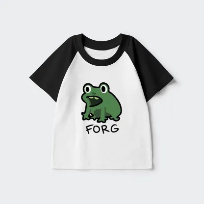 Tokyo-Tiger Funny Forg Japan Kids Raglan T-shirt