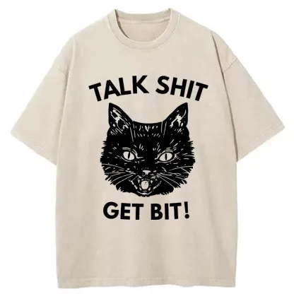 Tokyo-Tiger Consequences Of Talking Nonsense Washed T-Shirt