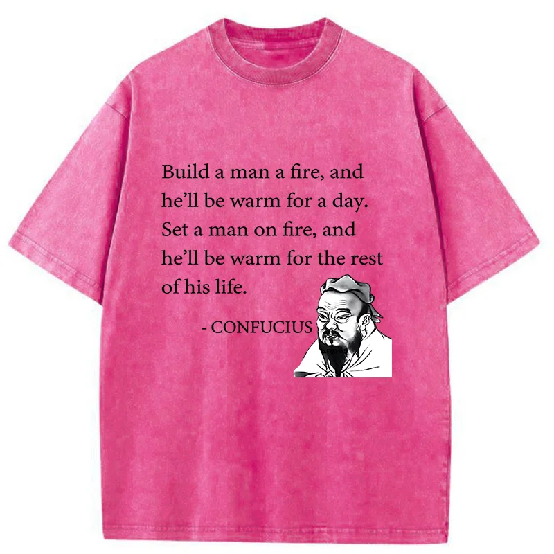 Tokyo-Tiger Confucius's Sayings Funny Washed T-Shirt
