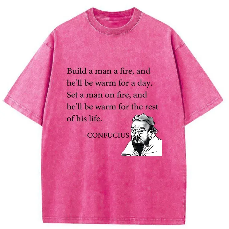 Tokyo-Tiger Confucius's Sayings Funny Washed T-Shirt