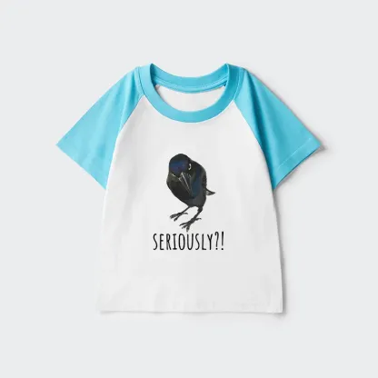 Tokyo-Tiger Raven's Question Kids Raglan T-shirt