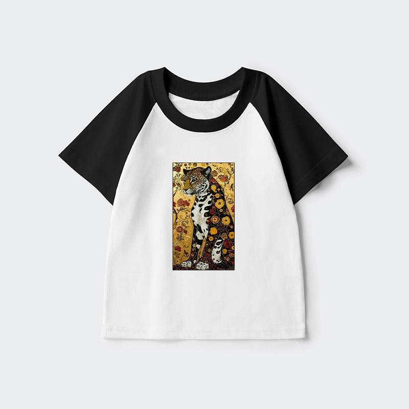 Tokyo-Tiger Magnificent Leopard Kids Raglan T-shirt