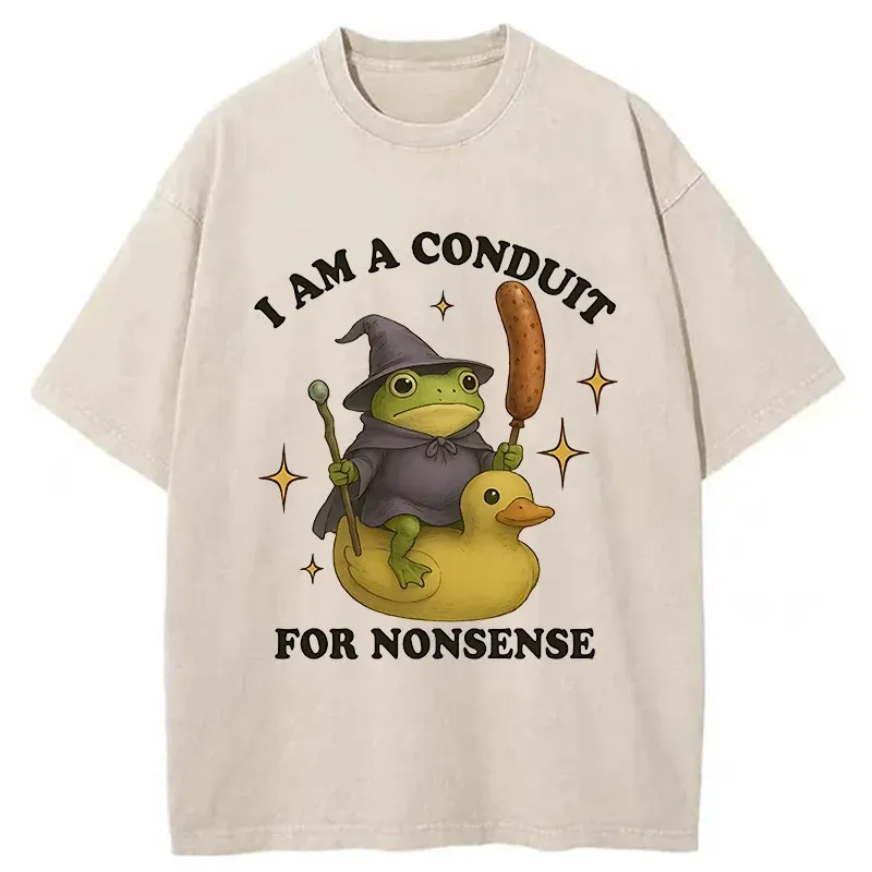 Tokyo-Tiger Nonsense Frog Washed T-Shirt