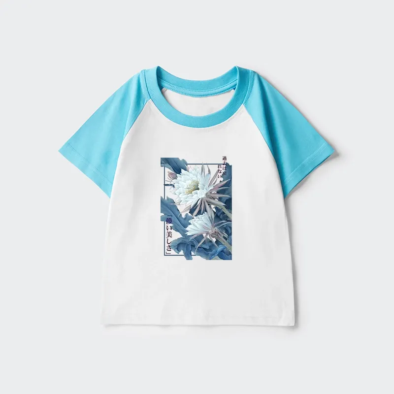 Tokyo-Tiger Vintage Epiphyllum-Short-lived beauty Poster Kids Raglan T-shirt