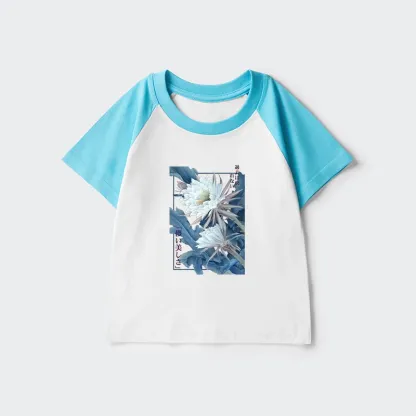 Tokyo-Tiger Vintage Epiphyllum-Short-lived beauty Poster Kids Raglan T-shirt