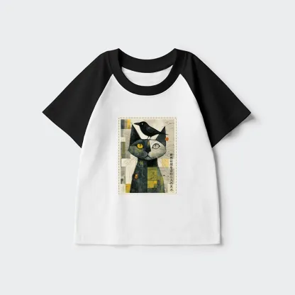 Tokyo-Tiger The Cat And The Crow Are Planning To Rule The World Kids Raglan T-shirt