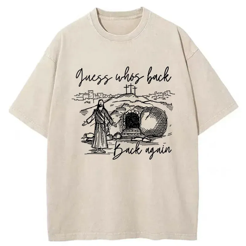 Tokyo-Tiger Funny Jesus Washed T-Shirt Sale