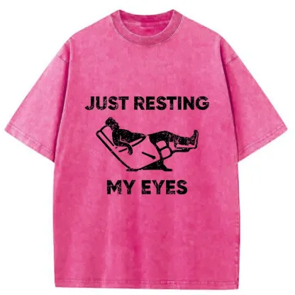 Tokyo-Tiger Give Your Eyes A Rest Washed T-Shirt