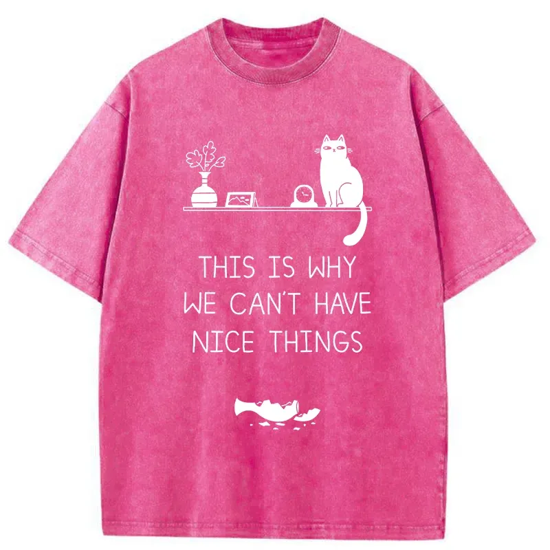 Tokyo-Tiger Because Of The Existence Of Cats Washed T-Shirt