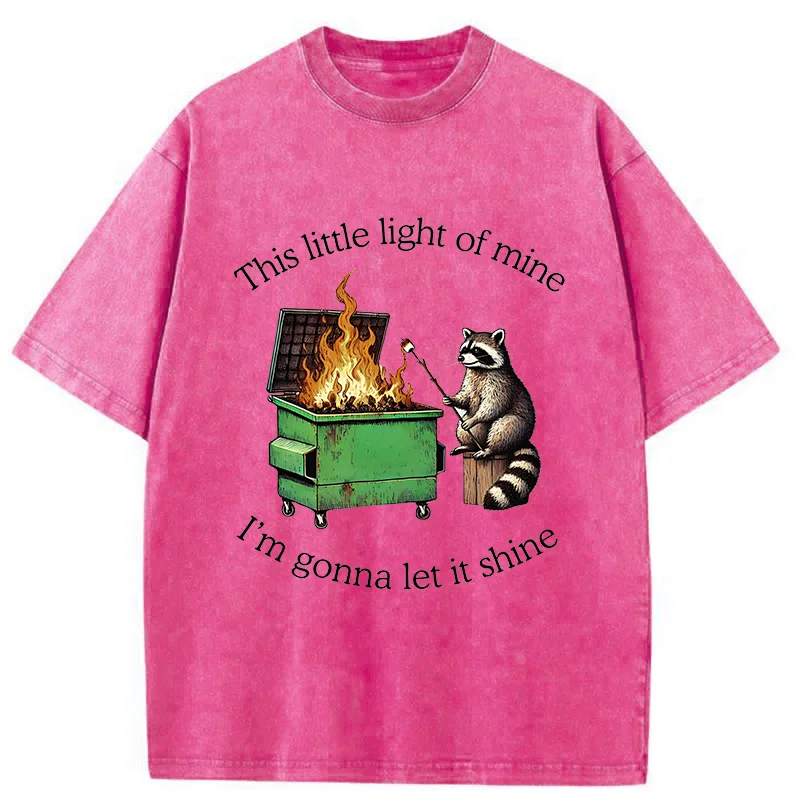 Tokyo-Tiger Raccoon Roasted Marshmallow Washed T-Shirt