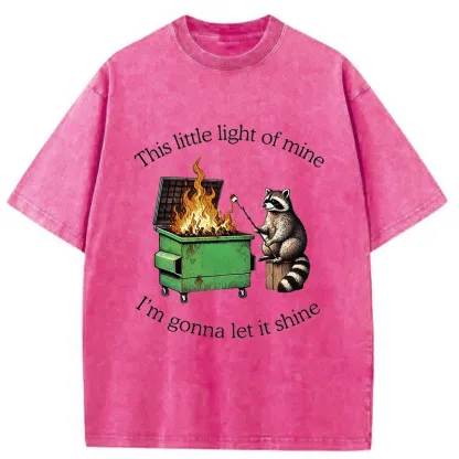 Tokyo-Tiger Raccoon Roasted Marshmallow Washed T-Shirt