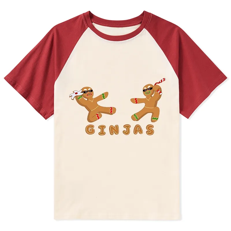 Tokyo-Tiger Gingerbread Ninja Raglan T-shirt