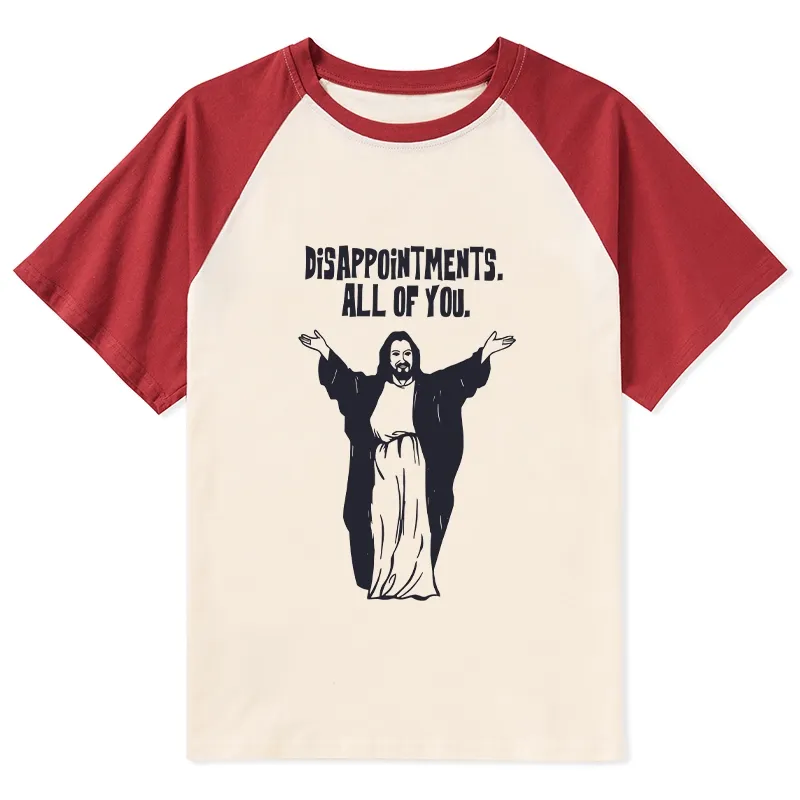Tokyo-Tiger God Gives Disappointment Raglan T-shirt