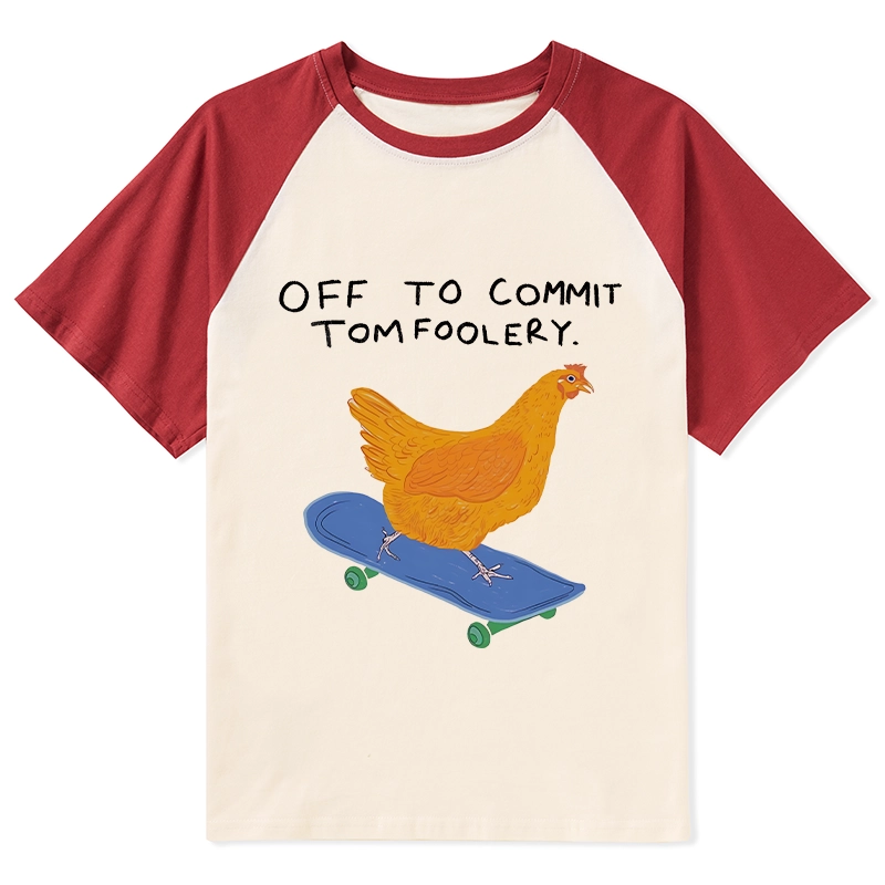 Tokyo-Tiger Chicken Was About To Do Something Bad Raglan T-shirt