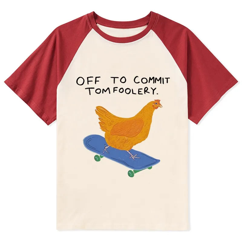 Tokyo-Tiger Chicken Was About To Do Something Bad Raglan T-shirt