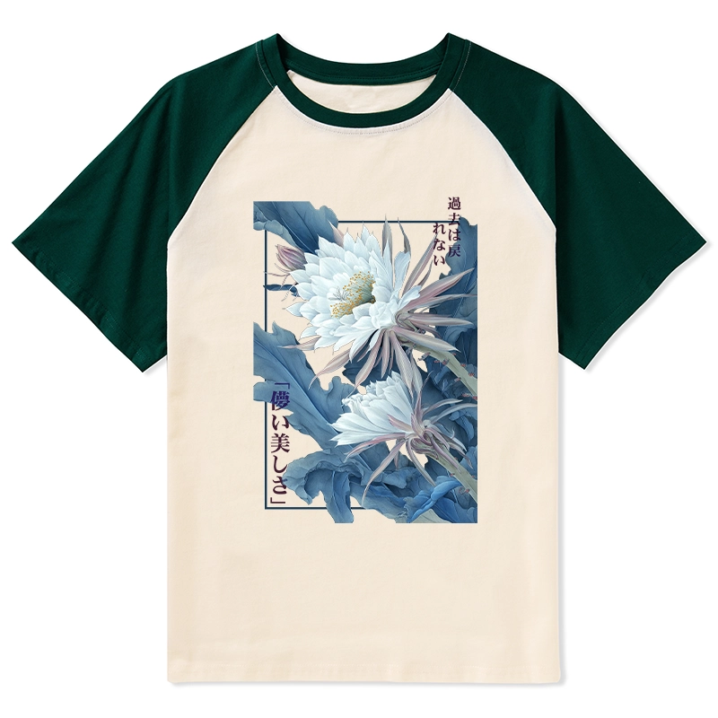 Tokyo-Tiger Vintage Epiphyllum-Short-lived beauty Poster Raglan T-shirt