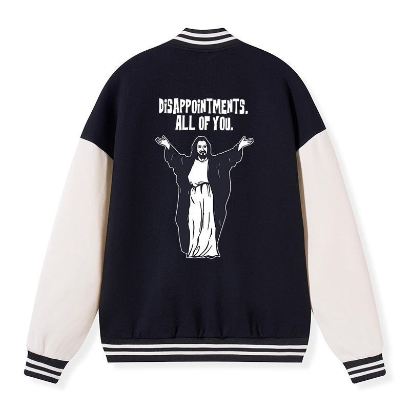 Tokyo-Tiger God Gives Disappointment Embroidery Varsity Jacket