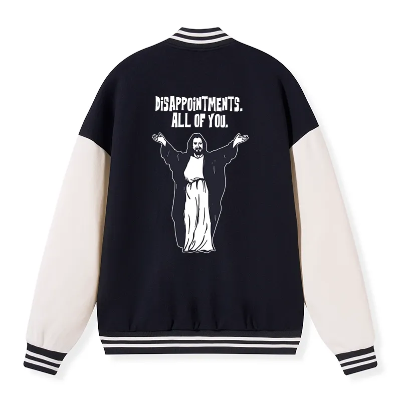 Tokyo-Tiger God Gives Disappointment Embroidery Varsity Jacket
