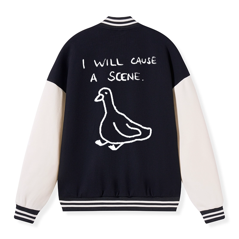 Tokyo-Tiger Stupid Goose Funny Japan Retro Embroidery Varsity Jacket